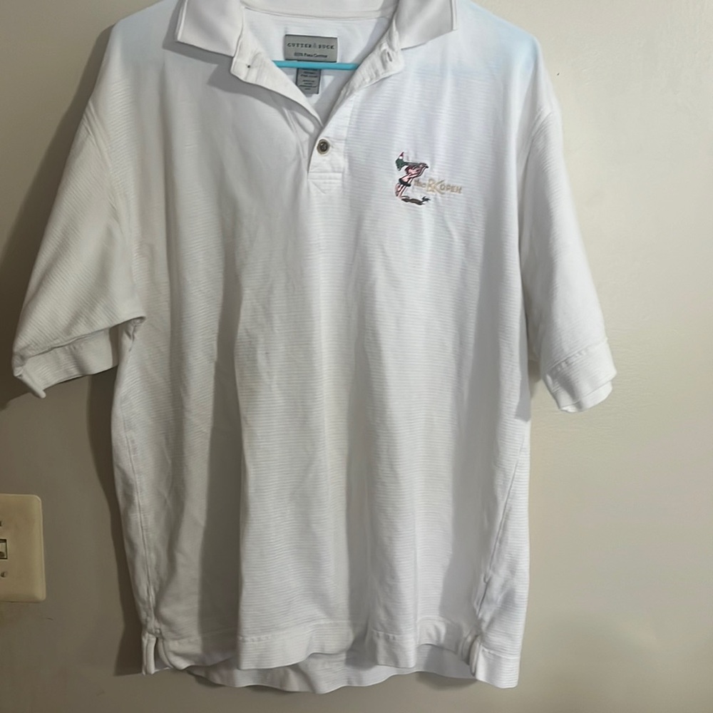 Cutter & Buck Golf Polo Medium 100 % prima cotton white light discolor